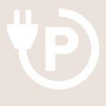 Ladesymbol i hvid termoplast